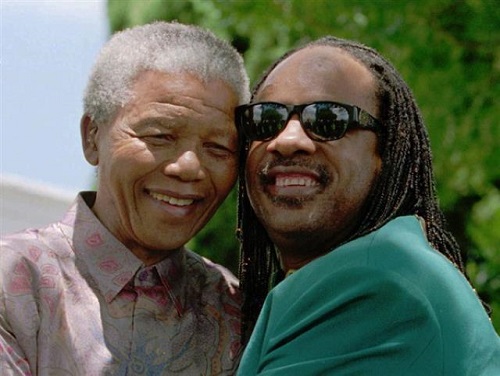 Mandela e Stevie Wonder