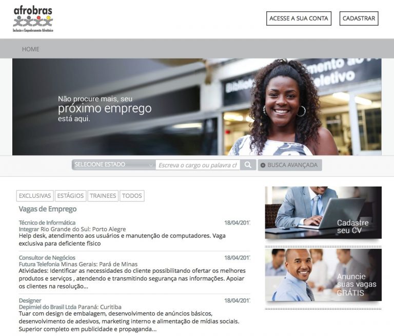 Dia do trabalho: Afrobras em parceria com grandes empresas , lança portal de empregos gratuito Dia do trabalho: Afrobras em parceria com grandes empresas , lança portal de empregos gratuito