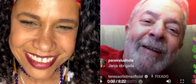 Live de Teresa Cristina com participação de Lula desaparece misteriosamente no instagram
