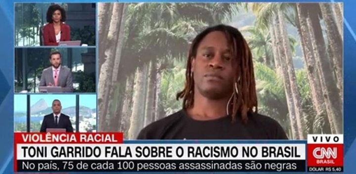 Âncora da CNN chora ao vivo ao falar sobre racismo com Toni Garrido