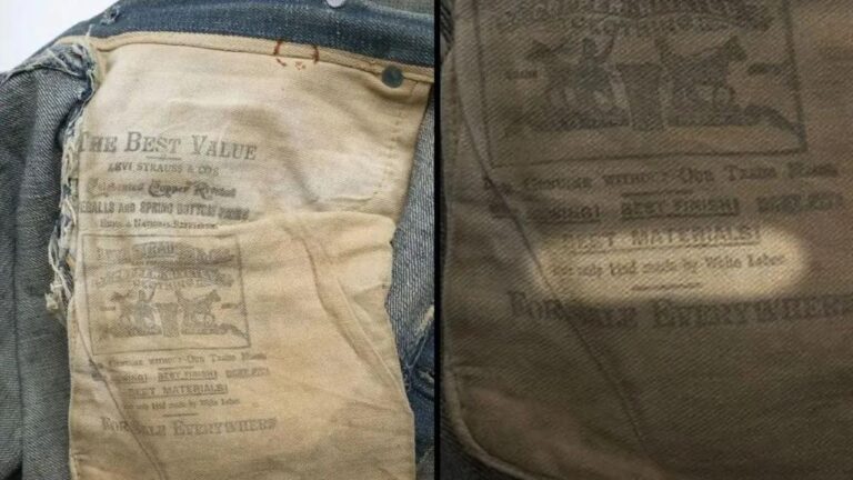 Calça da Levi’s de 1880 com frase racista é vendida em leilão por R$ 457 mil