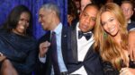 Barack Obama e Michelle Obama, Beyoncé e Jay-Z. Foto: Mark Wilson/Getty Images.