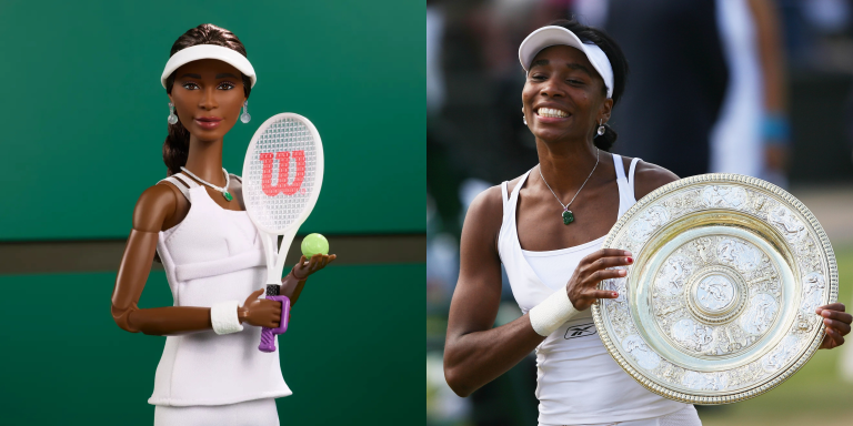 Barbie lança boneca em homenagem a Venus Williams para celebrar igualdade de gênero no tênis Barbie lança boneca em homenagem a Venus Williams para celebrar igualdade de gênero no tênis