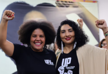 Samara Martins é oficializada candidata à Presidência pela UP Samara Martins e Raquel Brício na convenção da UP que oficializou sua candidatura