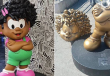 Estátua de Milena, da Turma da Mônica, é alvo de vandalismo em SP Estátua de Milena vandalizada em São Paulo após ter a cabeça arrancada