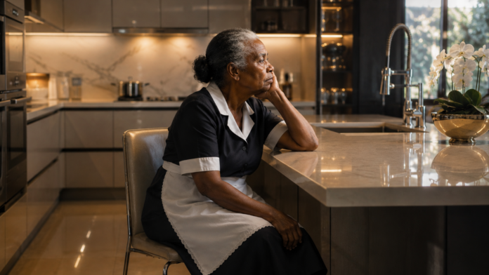 Imagem gerada por IA Trabalhadora doméstica resgatada após 55 anos no Ceará sendo representada por imagem gerada por IA