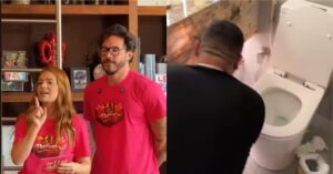 Viih Tube e funcionários da casa durante gravação do reality "As Patroas".