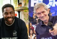 Lázaro Ramos é cotado para suceder Serginho Groisman no Altas Horas Lázaro Ramos e Serginho Groisman