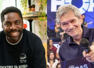 Lázaro Ramos é cotado para suceder Serginho Groisman no Altas Horas Lázaro Ramos e Serginho Groisman