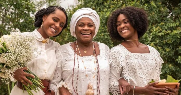 Duda Santos, Zezé Motta e Erika Januza na novela A Nobreza do Amor.