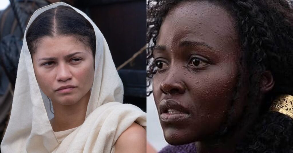 Zendaya e Lupita no filme A Odisseia