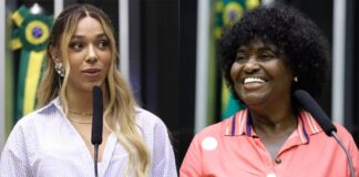 Mulheres negras que fizeram história e seguem transformando a política brasileira Erika Hilton e Benedita da Silva na Câmara dos Deputados.