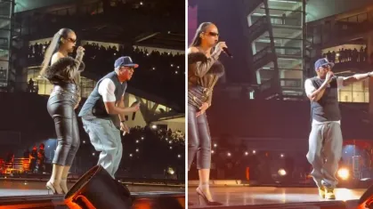 Rihanna surpreende fãs em participação no show de Jay-Z