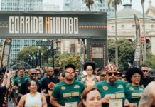Corre Kilombo reúne comunidade negra para corrida gratuita em SP Participantes do Corre Kilombo durante corrida no Ibirapuera
